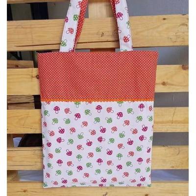 Baumwolltasche „Pilze“, Einkaufsbeutel, Shopping-Bag, Tote Bag