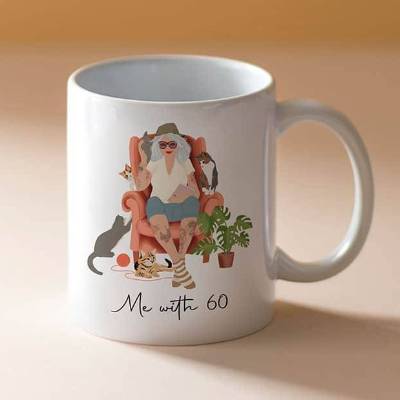 Katzentasse "Crazy Catlady" - lustige Kaffeetasse mit Spruch & Katzenmotiv, 300 ml