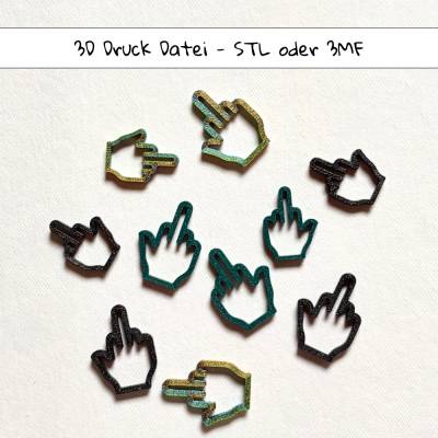 Mittelfinger Streudeko - das etwas andere Partykonfetti - 3D Druck Datei