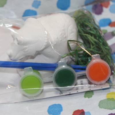 Handgefertigte kleine Künstler Tüte I Dino, Triceratops I Kreativset Gips | Bastelspaß | Malspaß 