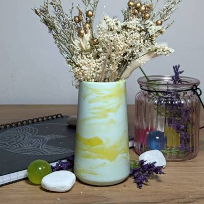 Handgefertigte Raysin 200-Vase ca. 10 cm – Skandinavische Mini-Deko & Unikat für dein Zuhause