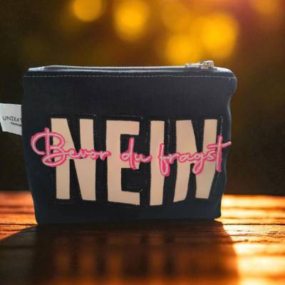 Ferberline Stickdatei Applikation NEIN bevor du fragst ab 9x18 cm