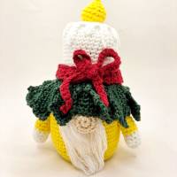 Gehäkelter Gnom Gehart (17 cm), hochwertiges Amigurumi aus Baumwolle, handgemachte Geschenkidee und Dekoration