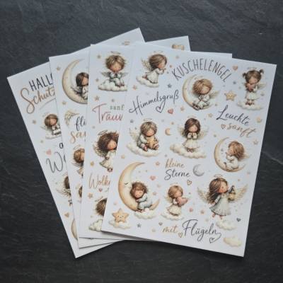 Rub On Sticker Engel ~ Schutzengel ~ verschiedene Bögen und Motive