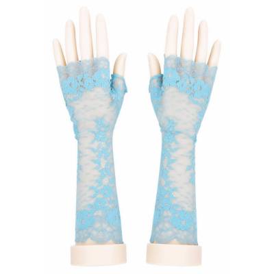 Handstulpen fingerlos,weiche Spitze,türkis,florales Design im Boho Hippie Chic-sinnlich, romantisch, weiblich & Vintage