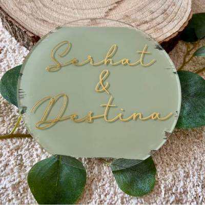 Acrylschild 15 cm rund individuell personalisiert Acrylplatte