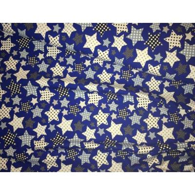 Angerauter Sweat Swafing Freren Sterne Stars blau Sonderangebot Verkaufseinheit 0,25 m