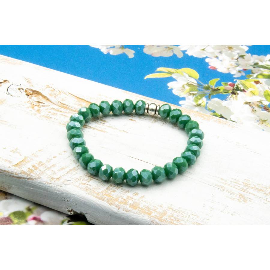 Grünes Glasperlenarmband Set, eleganter Schmuck, hippie Urlaub, Festival, Unikat, Geschenkidee Weihnachten Geburtstag Bild 6