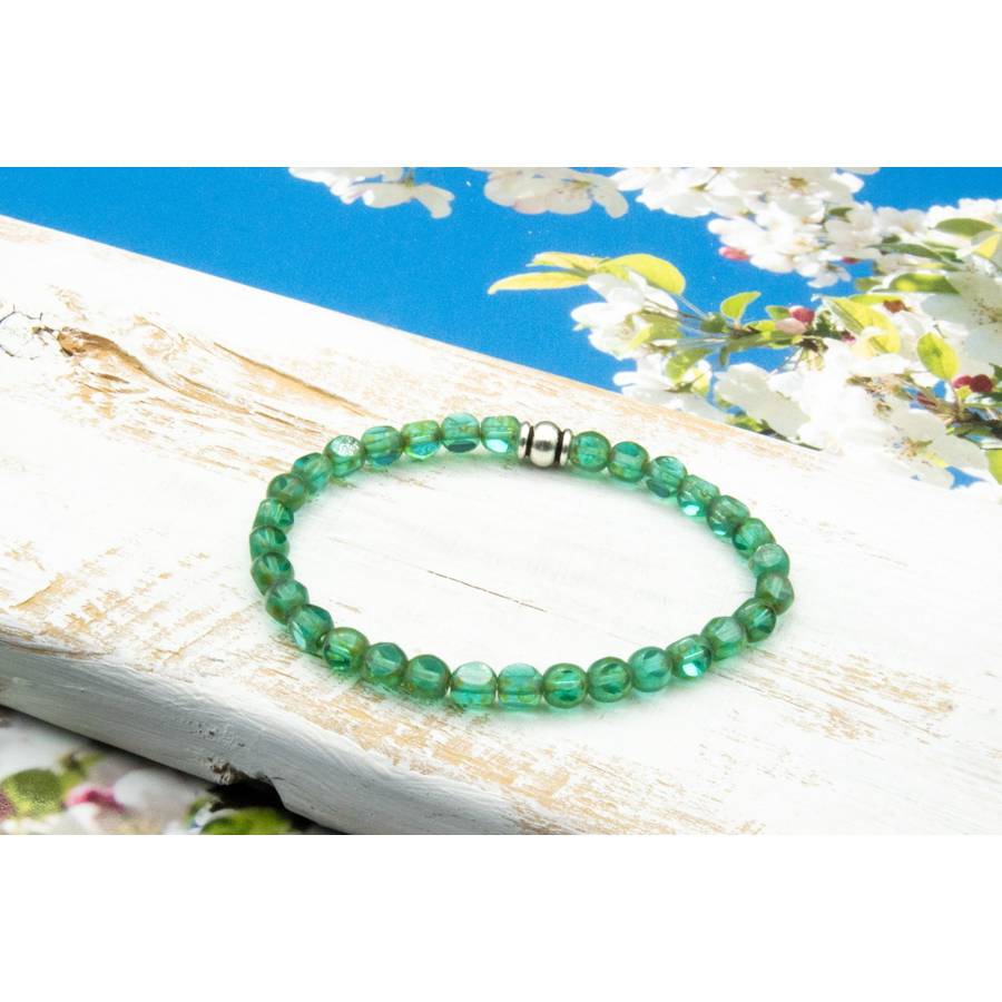 Grünes Glasperlenarmband Set, eleganter Schmuck, hippie Urlaub, Festival, Unikat, Geschenkidee Weihnachten Geburtstag Bild 7
