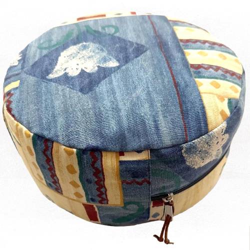 Nachhaltiges Yogakissen aus recyceltem Material, Handgefertigtes Meditationskissen mit Bio-Dinkelspelzen