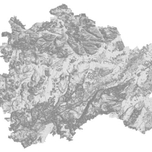 3D-Relief Karte Fürstenfeldbruck (Landkreis) - Topografische Landkarte als Aufsteller oder Wandbild