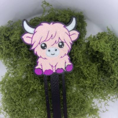 Rosalie Kawaii Hochlandrind Lesezeichen – 3D gedrucktes Highland Cow Bookmark | MaLiMa Zaubermoos