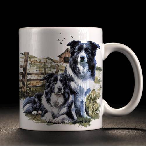 Tasse mit Border Collie Motiv