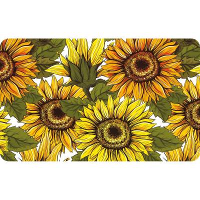 Frühstücksbrettchen Sonnenblumen, in Gelb- und Orangetönen