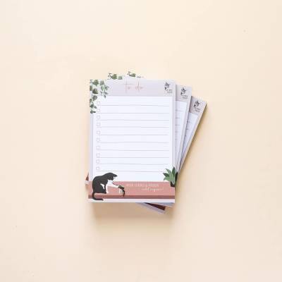 To-do-Liste Block A6 mit Katzenmotiv - 50 Blatt