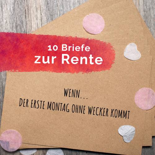 Geschenk zur Rente Wenn-Briefe-Set mit 10 Kraftpapier-Umschlägen, Abschiedsgeschenk zum Ruhestand für Kollegen im Büro