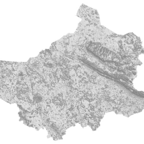 3D-Relief Karte Steinfurt (Landkreis) - Topografische Landkarte als Aufsteller oder Wandbild