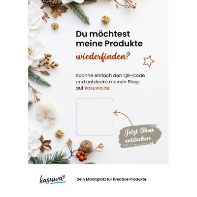 Weihnachtskarte Empfehlungsaktion mit individuellem QR-Code zum Aufkleben