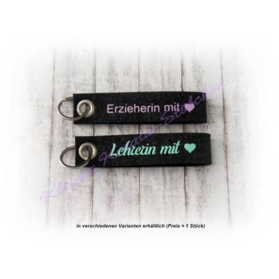 Schlüsselanhänger Erzieherin, Lehrerin, Handmade