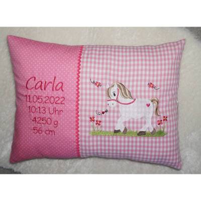 Tolle Stickbilder & Geburtsdaten, personalisiert, Geschenke zur Geburt, Geburtskissen, personalisierte Geschenk