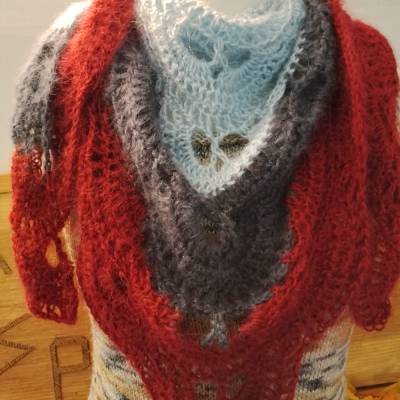 Colourblock Mohair Virus Tuch