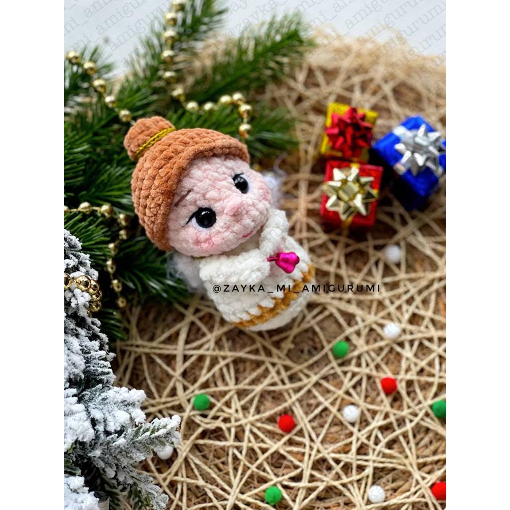 Weihnachtsengel häkeln 2 in 1 PDF | Amigurumi Engel | 10 cm Engel aus Plüschgarn | Häkelanleitung PDF Bild 3