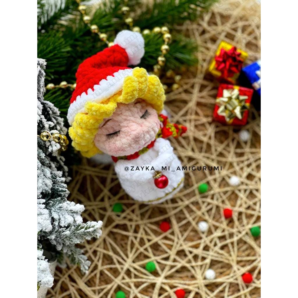 Weihnachtsengel häkeln 2 in 1 PDF | Amigurumi Engel | 10 cm Engel aus Plüschgarn | Häkelanleitung PDF Bild 4