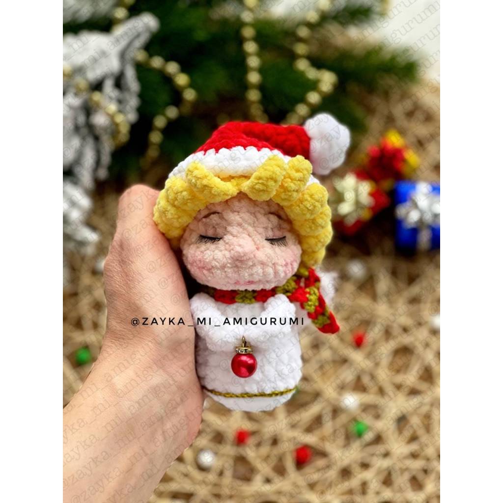 Weihnachtsengel häkeln 2 in 1 PDF | Amigurumi Engel | 10 cm Engel aus Plüschgarn | Häkelanleitung PDF Bild 5