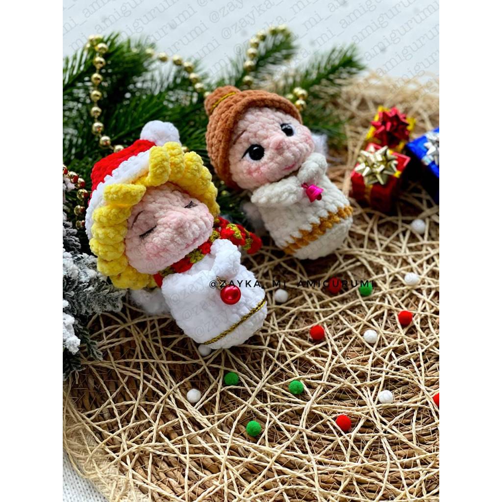 Weihnachtsengel häkeln 2 in 1 PDF | Amigurumi Engel | 10 cm Engel aus Plüschgarn | Häkelanleitung PDF Bild 6
