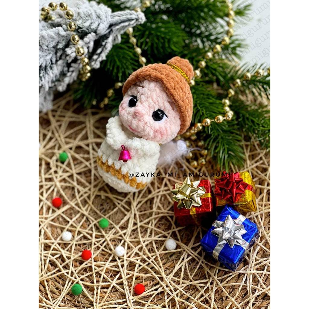 Weihnachtsengel häkeln 2 in 1 PDF | Amigurumi Engel | 10 cm Engel aus Plüschgarn | Häkelanleitung PDF Bild 7