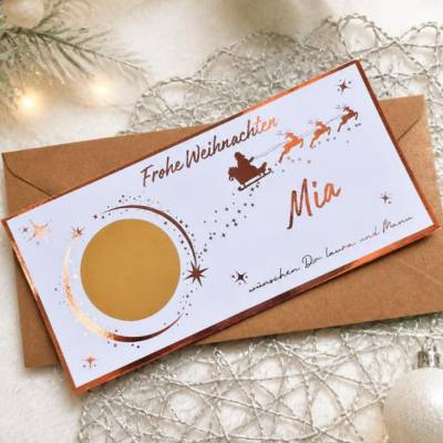 Personalisierter Gutschein zu Weihnachten für gemeinsame Zeit und besondere Erlebnisse - Zeit Geschenkverpackung