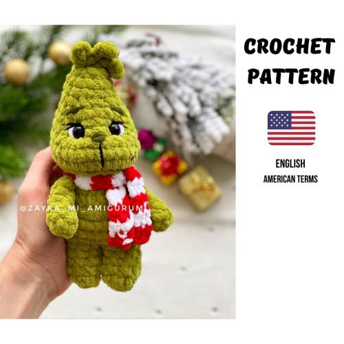 Wichtel häkeln PDF | Amigurumi Weihnachtsmuffel | Grüner Weihnachtswichtel | Festliche Figur häkeln 