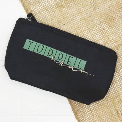 Kulturtasche Filz "Tüddelkram" - Kulturbeutel, 21 cm