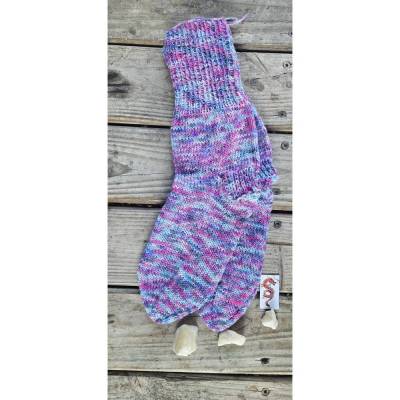 Handgestrickte Kindersocken "SO26" Pink Lila Hellblau meliert – Gr. 32/33