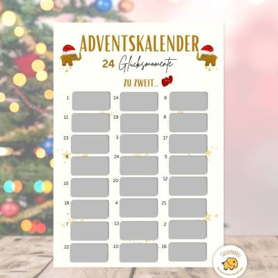 Adventskalender DIY für Paare - 24 Glücksmomente für die Adventszeit
