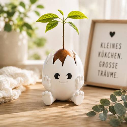 Avocado Keimschale – Süßer Avocado Anzucht-Topf | 3D-gedruckter Pflanztopf | Geschenk für Pflanzenliebhaber