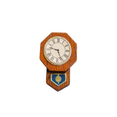 Lundby Wanduhr holzfarben 70er Jahre