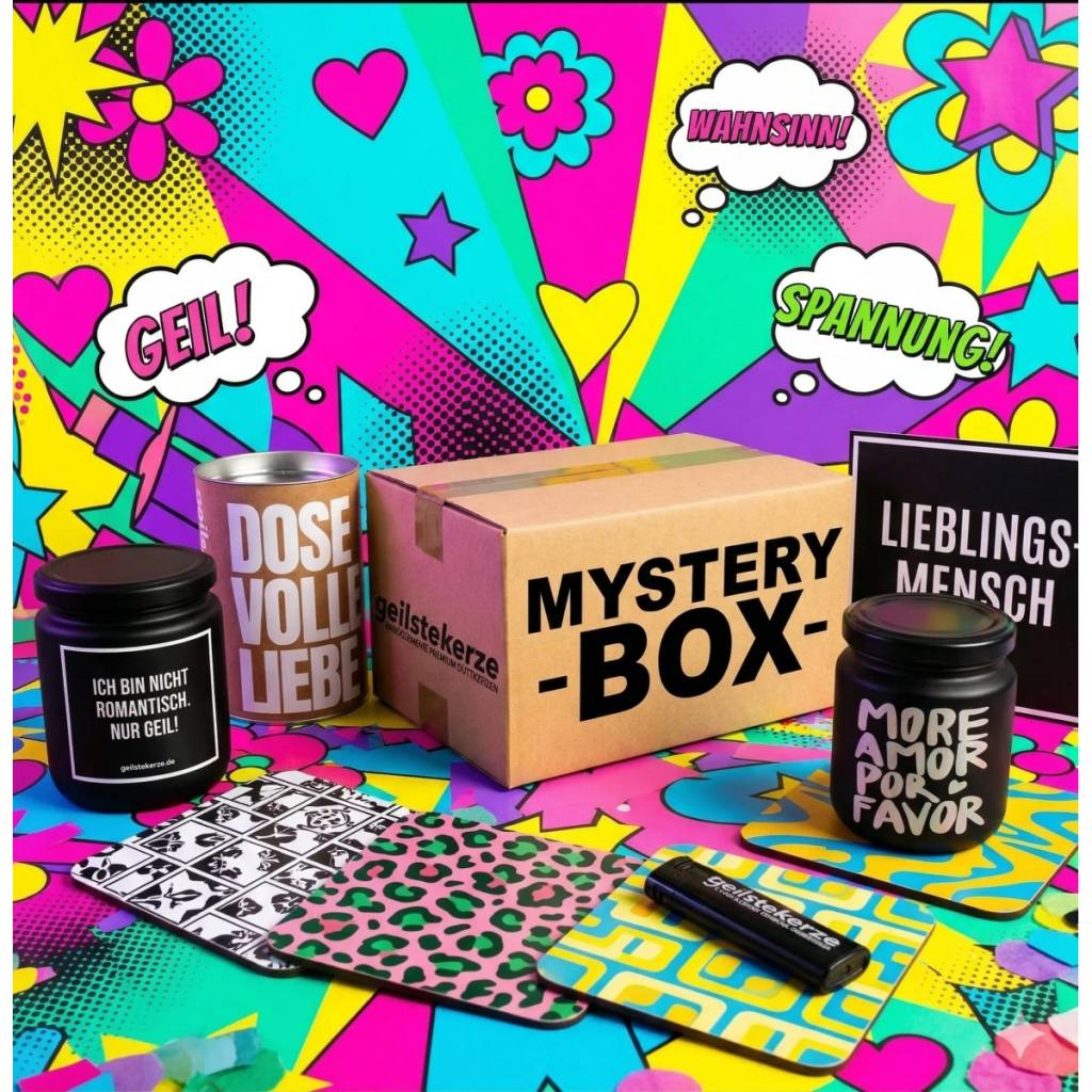 Duftkerzen-Set Mystery Box Überraschungsbox Bio-Sojawachs vegan 80 h Brenndauer