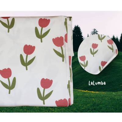 Jersey - Tulpen auf creme 
