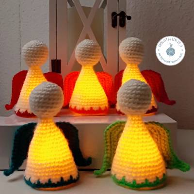 Engel Schutzengel beleuchtet mit LED