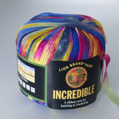Garn - Bändchengarn - rainbow - bunt - Lion - Yarn - incredible - Designergarn - Farbverlaufsgarn - Polyamid- gerippt