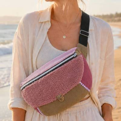 Crossbody Bag "Tasche voll Glück" bunt aus Cord