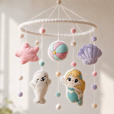 Stickdatei Mobile Set Meerjungfrau  – In the Hoop Set 26127