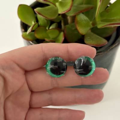 Sicherheitsaugen 18 mm Schwarz Metallic – glänzende Augen für Amigurumi & Kuscheltiere