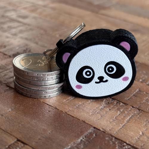 Geldbeutel für Kinder Panda Schlüsselanhänger Box | Mini Aufbewahrungsdose für Münzen, Schmuck & Kleinteile