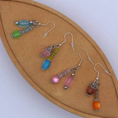 Ohrringe - meinDou - Farbwahl - Glasperlen - Acrylperlen - Ohrschmuck - Ohrhänger