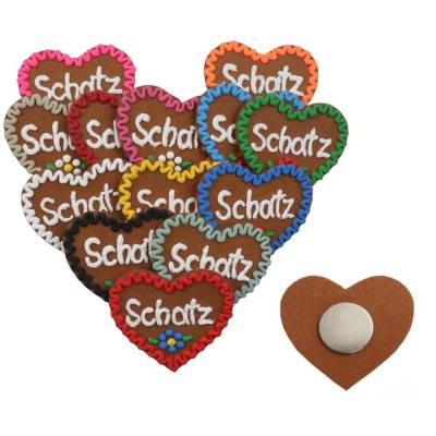 Personalisierter Kühlschrankmagnet Filzherz mit Wunschname - Personalisierter Magnet