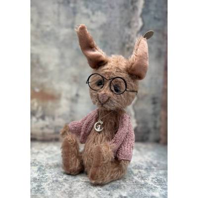 Bärino Hase Rose cm – Künstlerbär, handgefertigtes Unikat