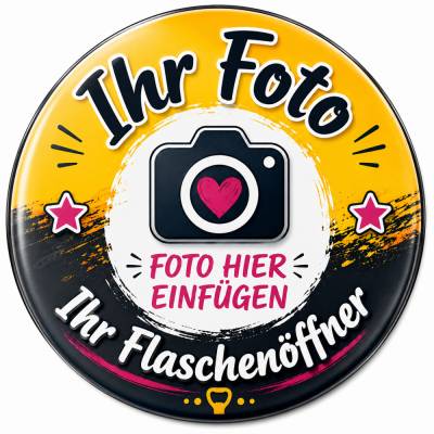 Personalisierter Bierflaschenöffner mit eigenem Foto – 58 mm