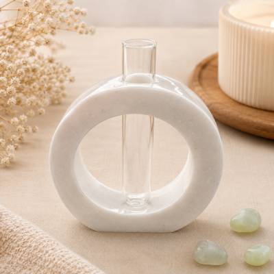 Little Loop – handgefertigte Vase mit Glasröhrchen, Dekovase für einzelne Blumen